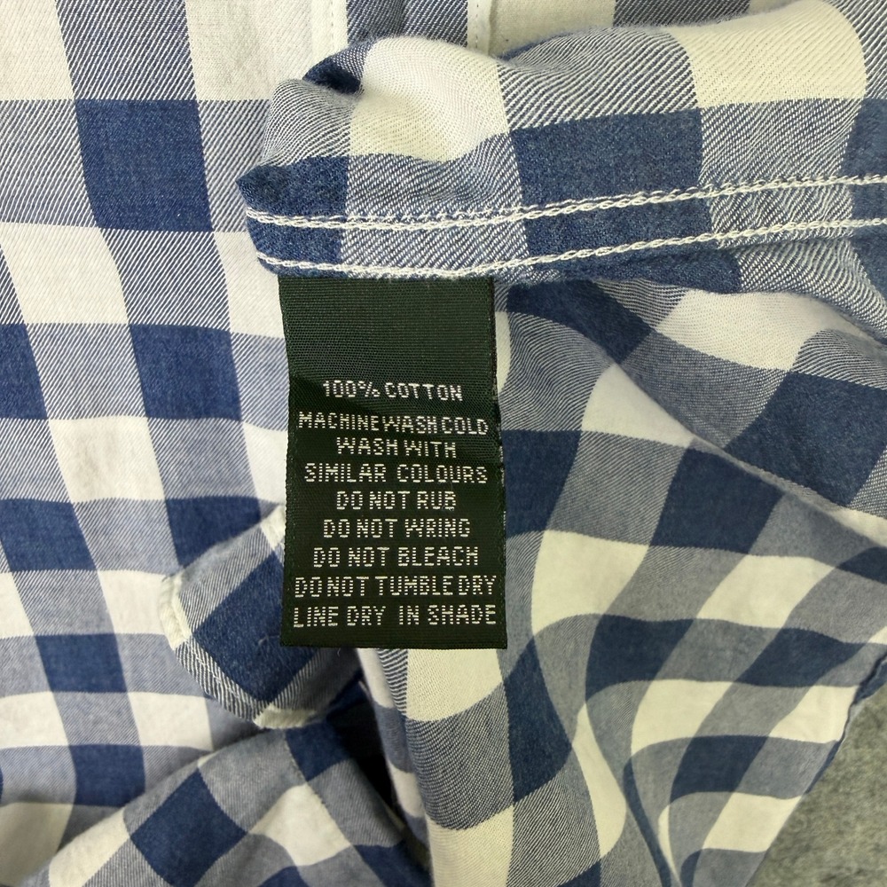 Rodd & Gunn Mens Blue White Gingham Check Cotton Button Down Shirt Sports Fit S - Picture 5 of 8